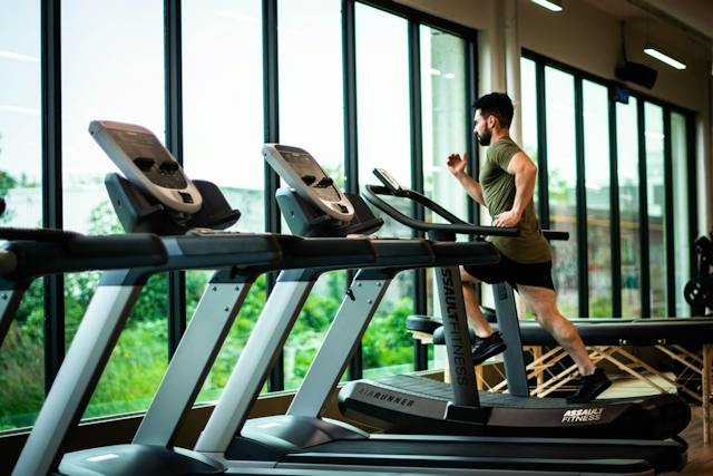 running at gym